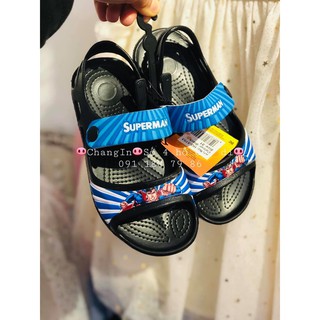 -giầy dép sandal bé trai nhựa - đi mưa thoải mái - sandal bé trai hình siêu nhân- size 30-33