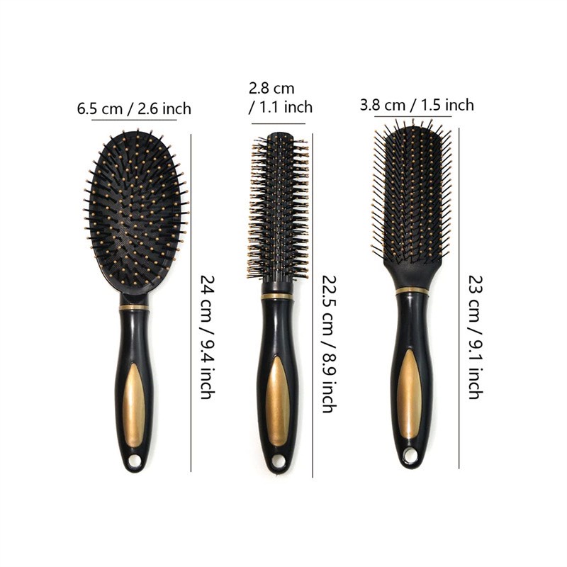 Lược Bán Nguyệt Sấy Tạo Kiểu Tóc Uốn Tóc Cao Cấp Black Gold