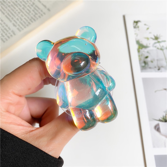 Giá đỡ điện thoại hình gấu mây/gấu trong suốt sành điệu