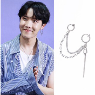 Bông tai nam J-Hope kẹp vành không cần bấm lỗ