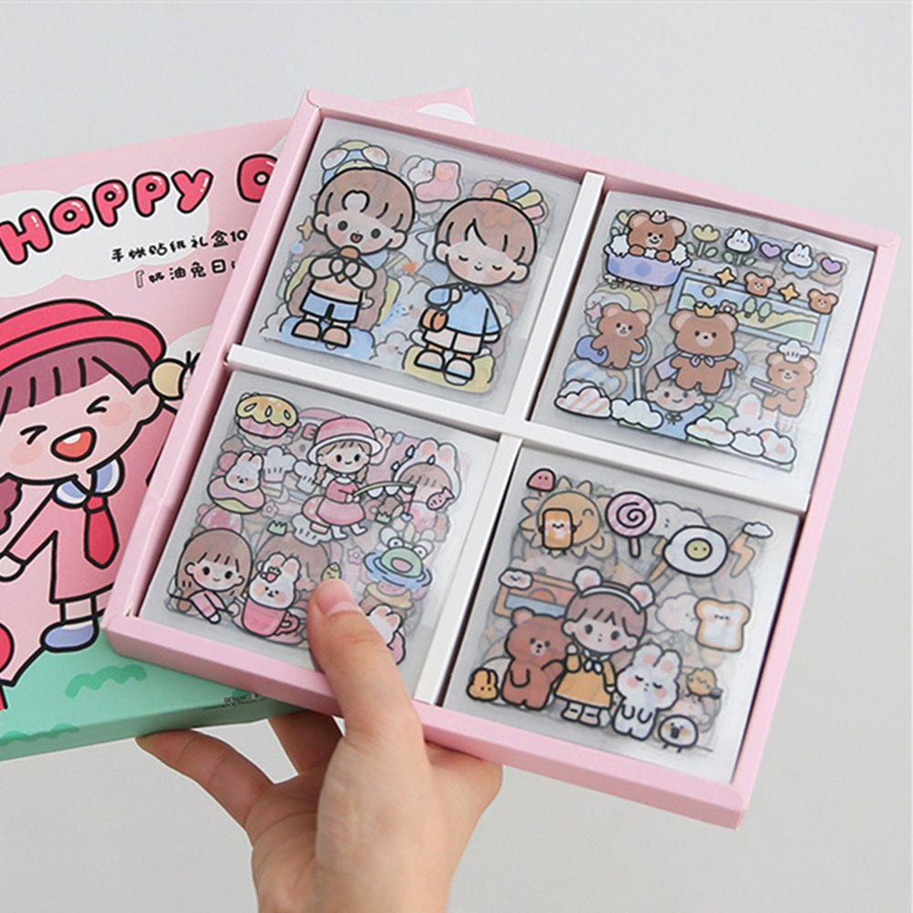 Set 20 Sticker PET Hình Thỏ Dễ Thương Dùng Để Trang Trí Sổ