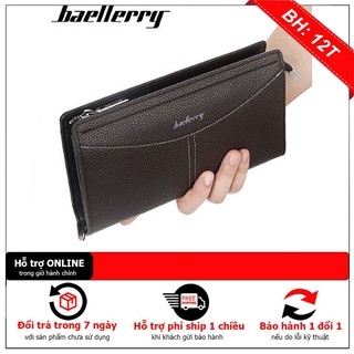 Ví nam cầm tay da suel phong cách burberry thời trang hàn quốc chính hãng