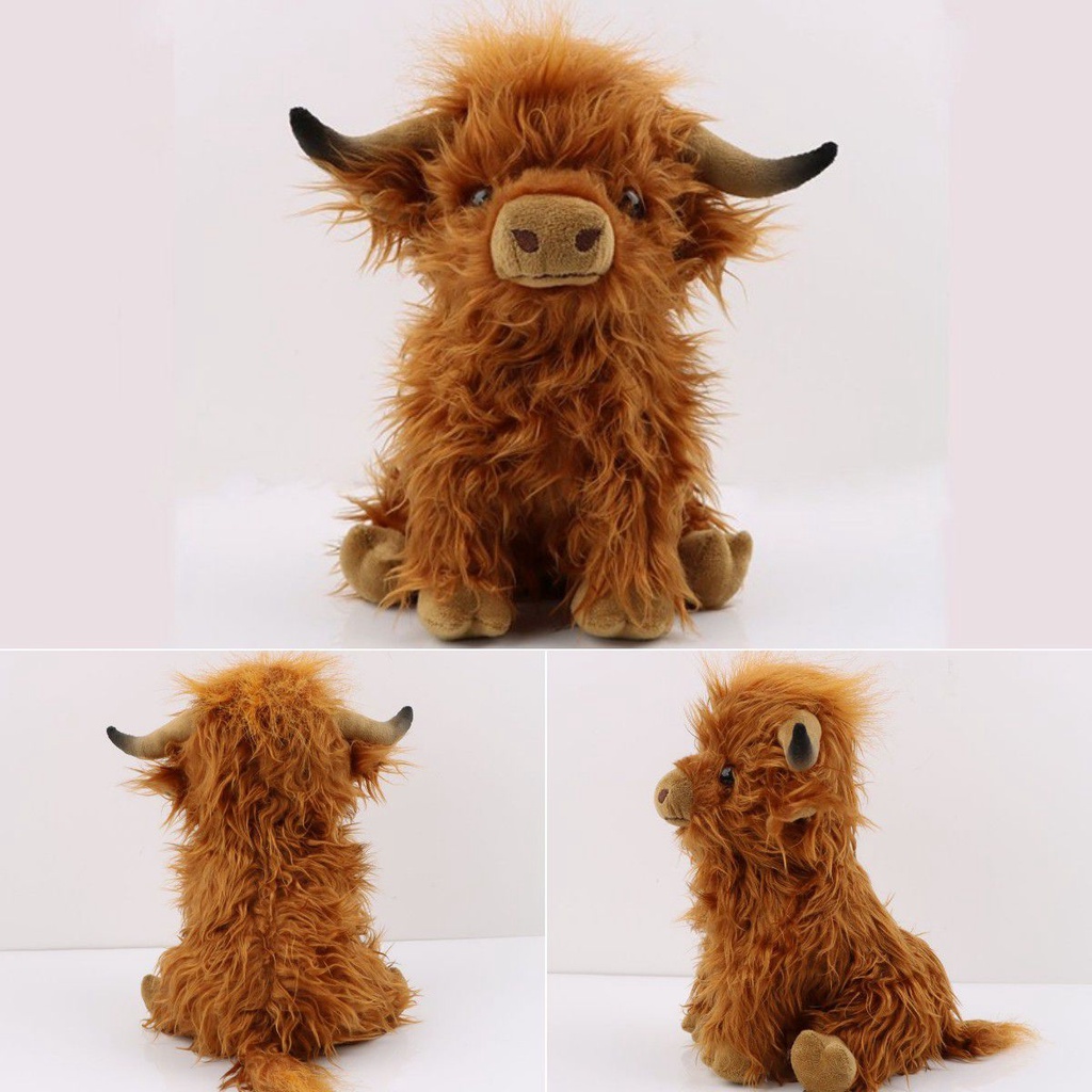 Thú Nhồi Bông Hình Bò Sữa Scottish 9.8in Dễ Thương