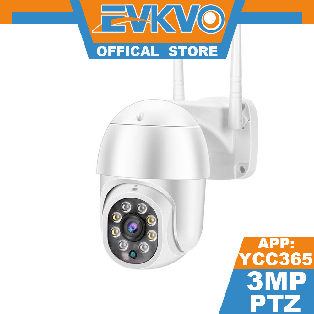 EVKVO - YCC365 PLUS 3MP PTZ CCTV IP Camera Auto tracking Wireless WIFI Outdoor CCTV Security Camera