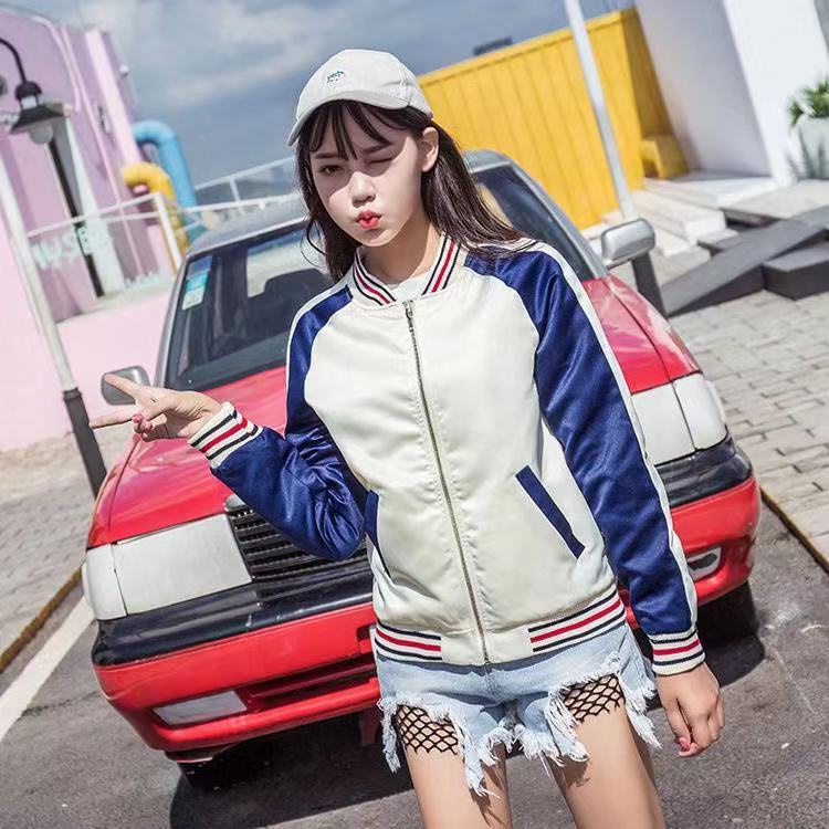 Áo Khoác Bóng Chày Dáng Rộng Mỏng Phong Cách Hàn Quốc Thời Trang Xuân Thu Mới Cho Nữ