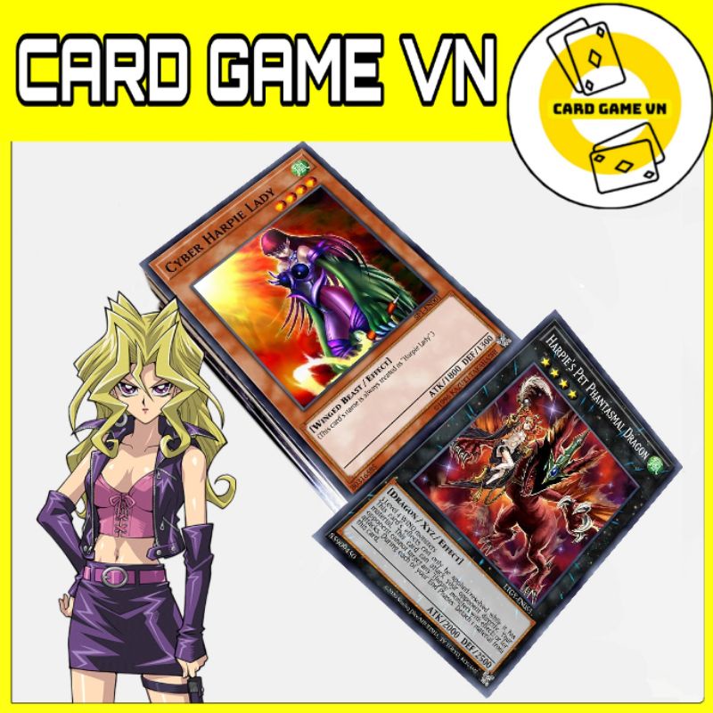 Bài YuGiOh - Bộ 54 lá bài Harpie Lady Deck của Mai Valentine - Card Game VN