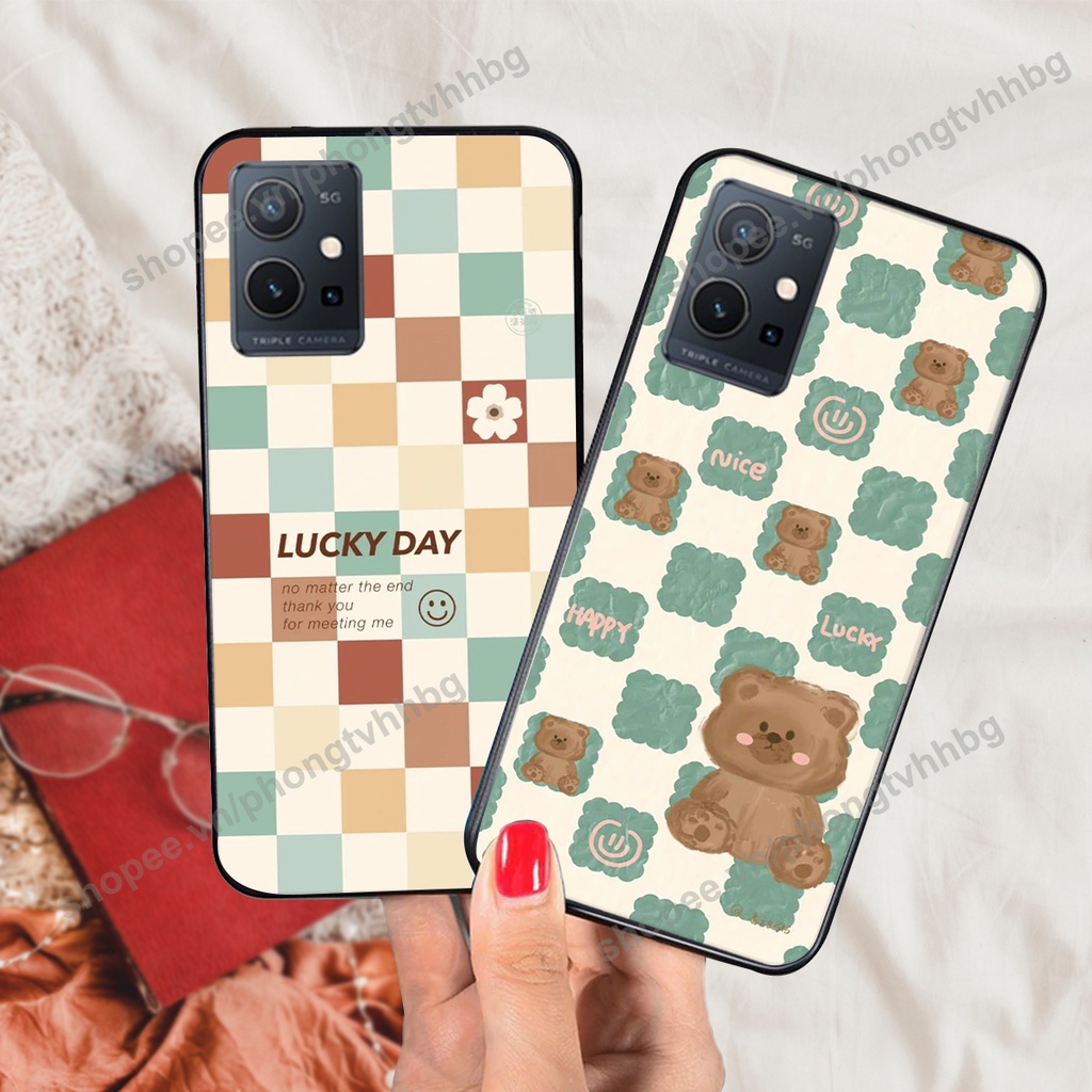 Ốp Lưng Vivo Y55 5G -  Vivo Y55 2022 mẫu trái tim gấu cute cực đẹp siêu hot