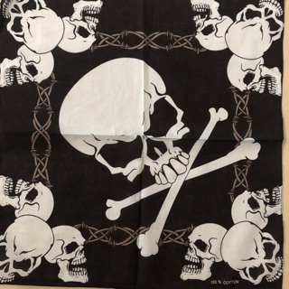 Bandana đầu lâu xương chéo.