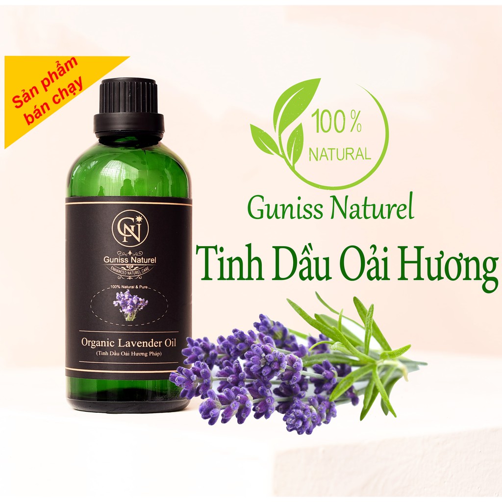 Tinh Dầu Oải Hương Pháp Guniss | Thiên Nhiên, Nguyên Chất 100%, Có Kiểm Định COA | Khuếch Tán, Xông Phòng, Đuổi Muỗi.