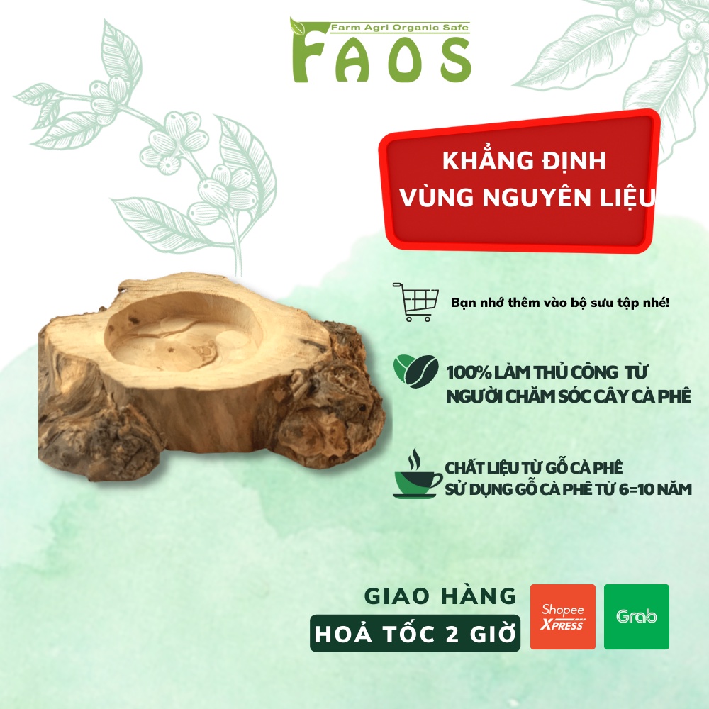 Đế lót ly bằng gỗ cà phê – Nông dân tự làm thủ công 100%  | Gift