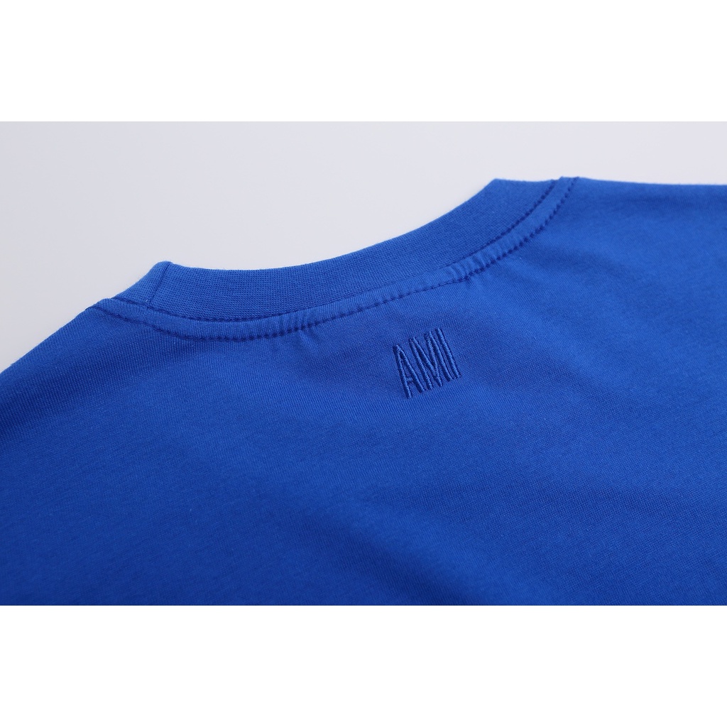 Ami Áo Thun Tay Ngắn Màu Trơn In Hình Trái Tim Dành Cho Cặp Đôi