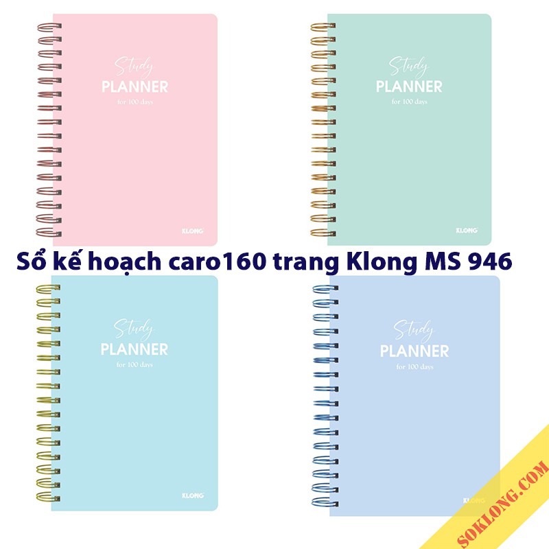 Sổ lò xo A5 Klong, sổ tay planner, vở kẻ ngang, caro học sinh tiện lợi