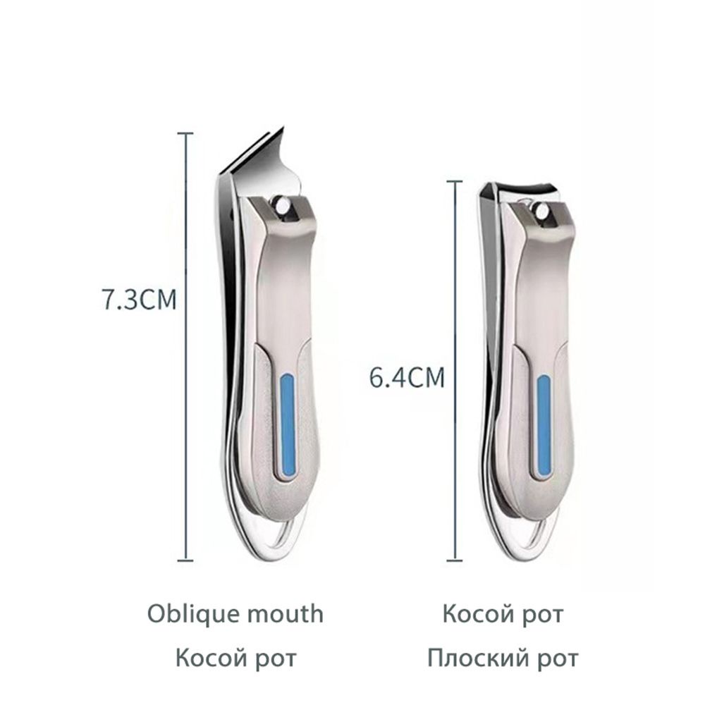 MALCOLM Men Folding Nail Clippers Stainless steel Manicure Tool Nail Clippers Women Fingernail Cutter Ingrown Toenail Keyhold Thick Hard Bevel shape Nail Scissors