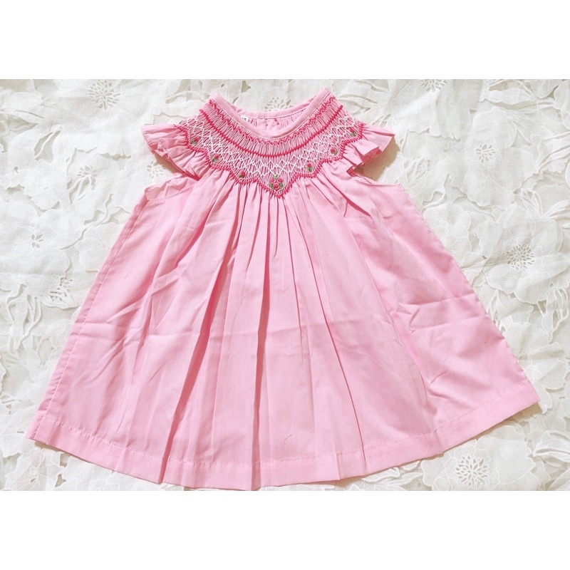 ĐẦM XÍCH MÓC THÊU TAY (SMOCKINGDRESS) XOÈ TAY CÁNH TIÊN