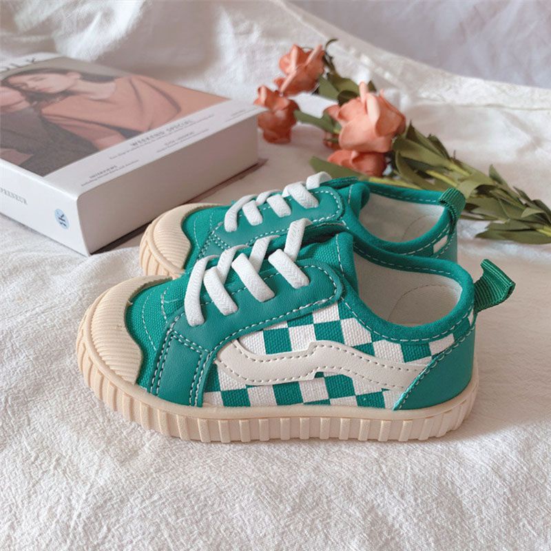 Giày Thể Thao Vải Bạt Đế Mềm Thời Trang Cho Bé