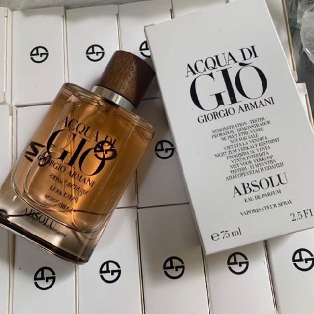 [HÀNG CHÍNH HÃNG] NƯỚC HOA NAM TESTER ACQUA DI GIO ABSOLU EDP 75ML (NHƯ HÌNH) [HOÀN TIỀN GẤP 1000%]