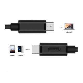 Cáp chuyển đổi type c sang micro usb unitek y-c473bk