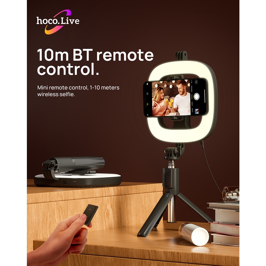 Vòng Đèn Led HOCO LV03 Plus Kèm Giá Đỡ 3 Chân Cho Chụp Ảnh Selfie