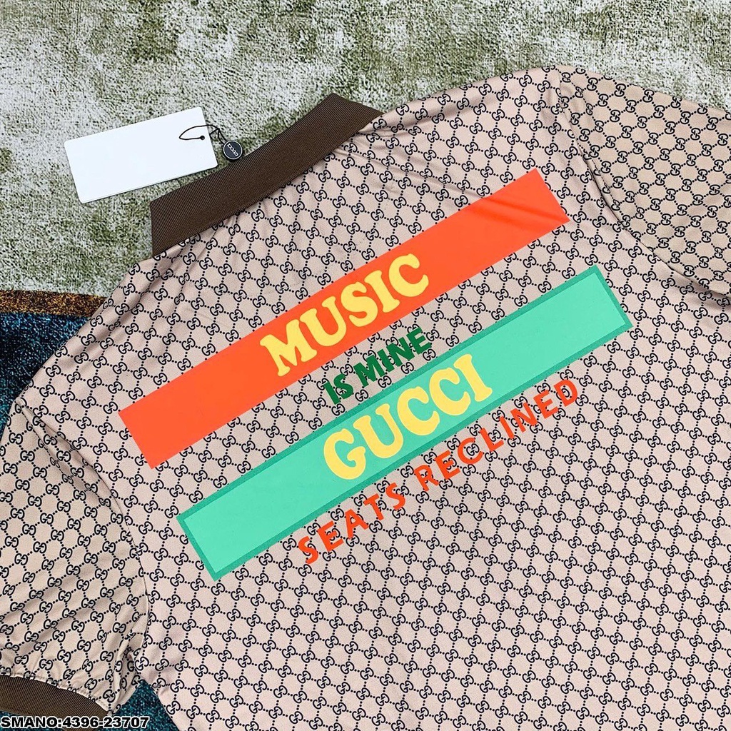 Áo Phông Polo In Music Gucci Sành Điệu Cá Tính 4396