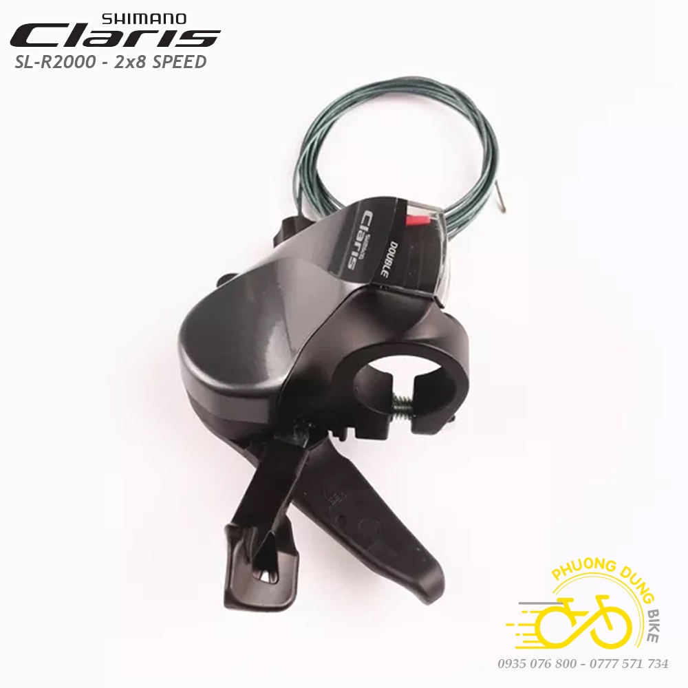 Tay đề bấm xả xe đạp SHIMANO CLARIS SL R2000 2x8 Speed - Hàng Chính Hãng