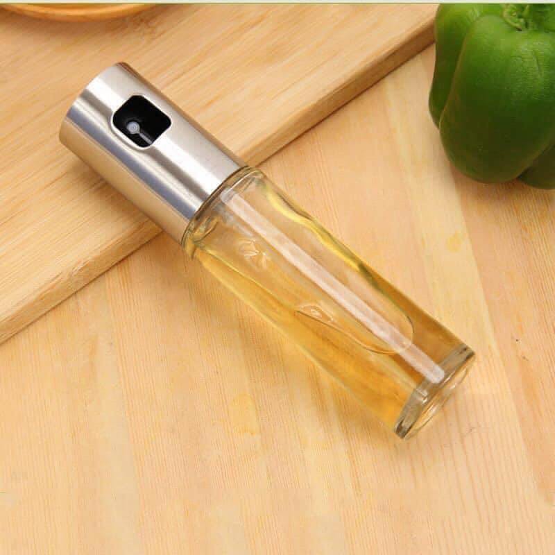 Bình Xịt Dầu Ăn Thủy Tinh Thép Không Gỉ , Phụ Kiện Cho Nồi Chiên Không Dầu