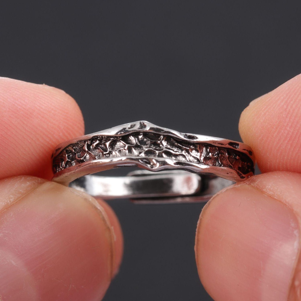 Nhẫn Đồng VANES1 Thiết Kế Bất Đối Xứng Thời Trang Cá Tính Cho Cặp Đôi