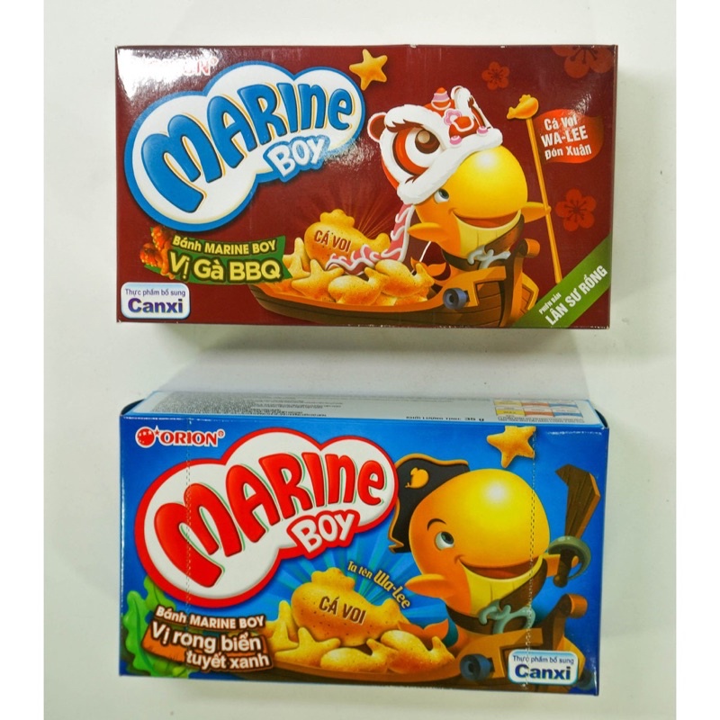 COMBO 10 HỘP BÁNH CÁ MARINE BOY 35g - Mix vị