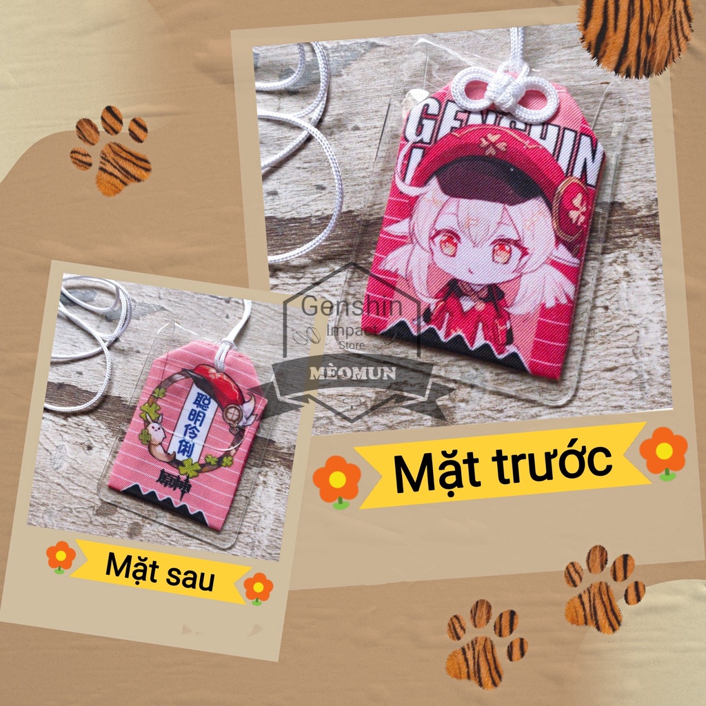 Túi may mắn Omamori nhân vật Klee game Genshin Impact B1