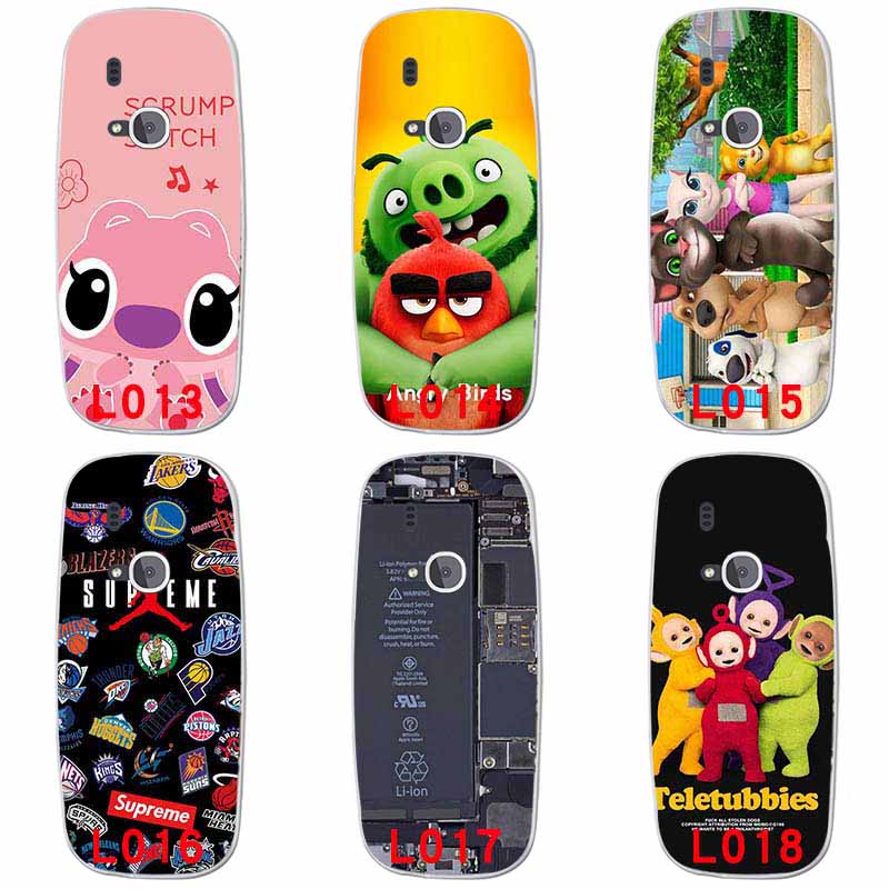 Ốp Lưng silicone HọA TiếT HoạT HìNh NhiềU MàU SắC Cho Nokia 3310 2017