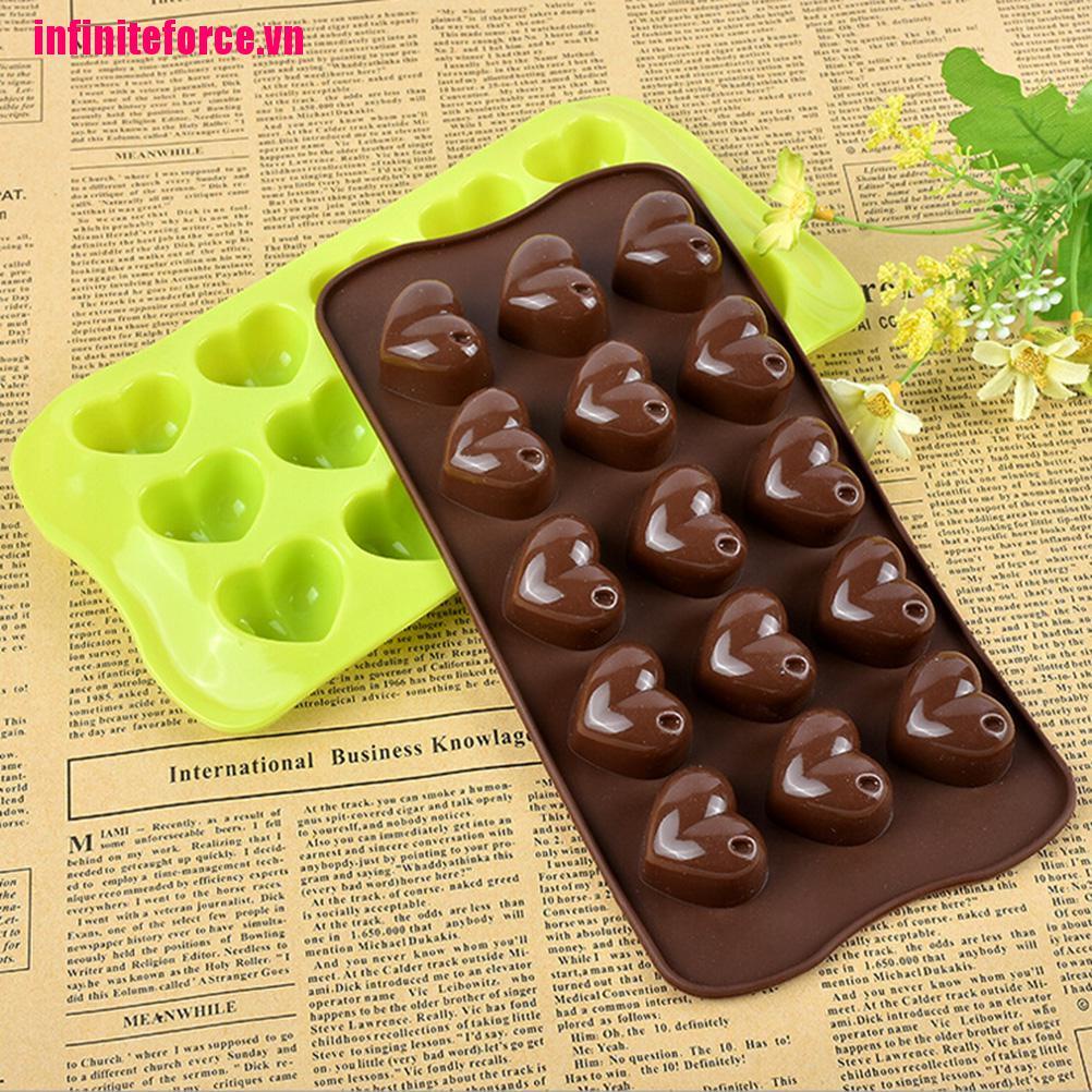 Khuôn Làm Bánh Chất Liệu Silicone Hình Trái Tim Dễ Thương