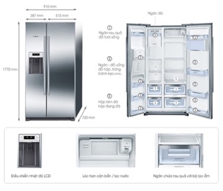 Tủ lạnh Bosch KAD90VI20 - 533 lít, 2 cánh