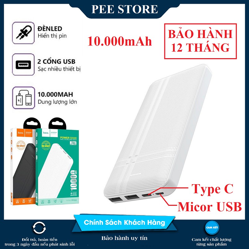 Pin Sạc Dự Phòng Hoco J48 10000MAH - Pee store