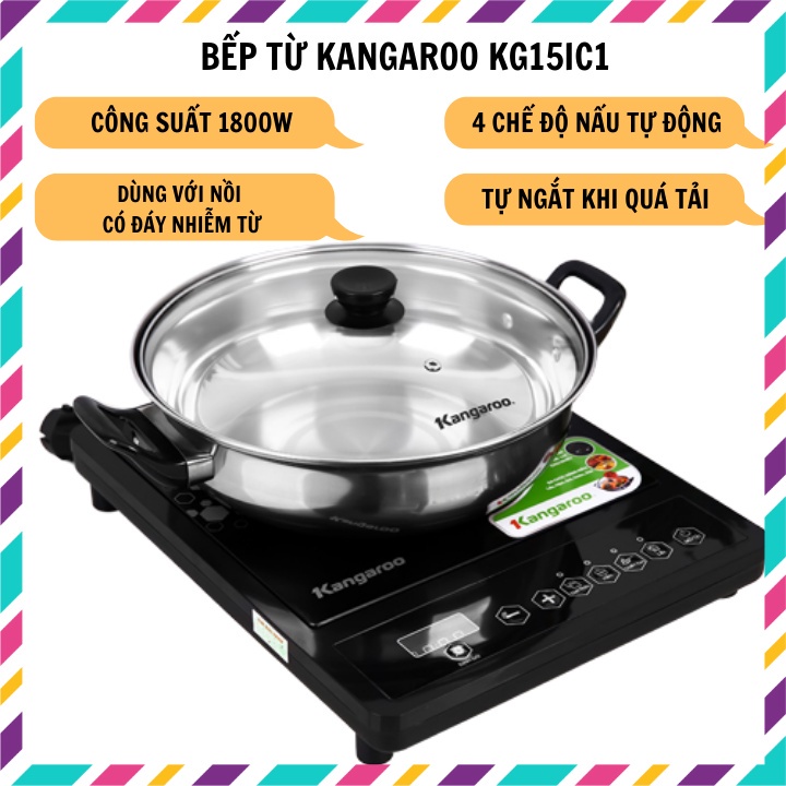 Bếp điện từ đơn Kangaroo model KG15IC1 tặng nồi lẩu