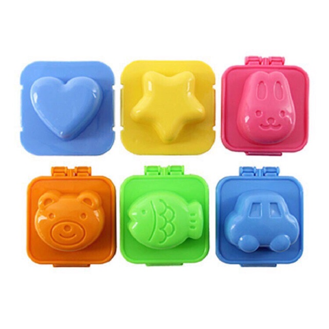 Set 6 khuôn cơm/ bánh ăn dặm kiểu Nhật cho bé