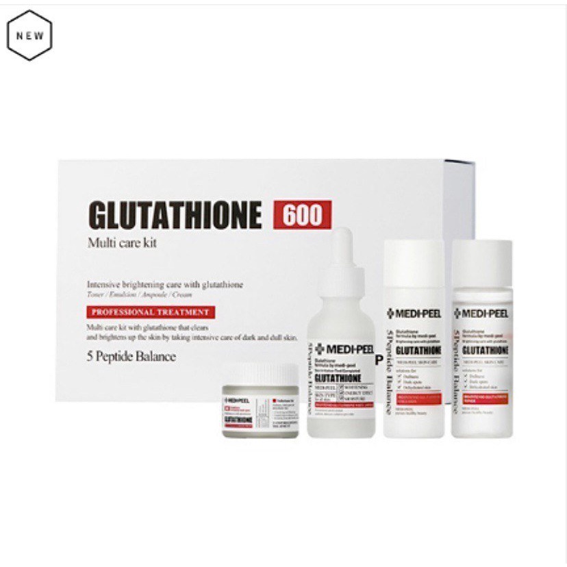 Glutathione - bộ sản phẩm dưỡng trắng da medi peel glutathione 600