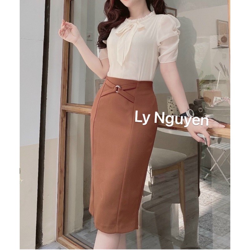 ÁO SƠ MI CÔNG SỞ TAY BỒNG SIÊU ĐẸP (ẢNH THẬT 100%)