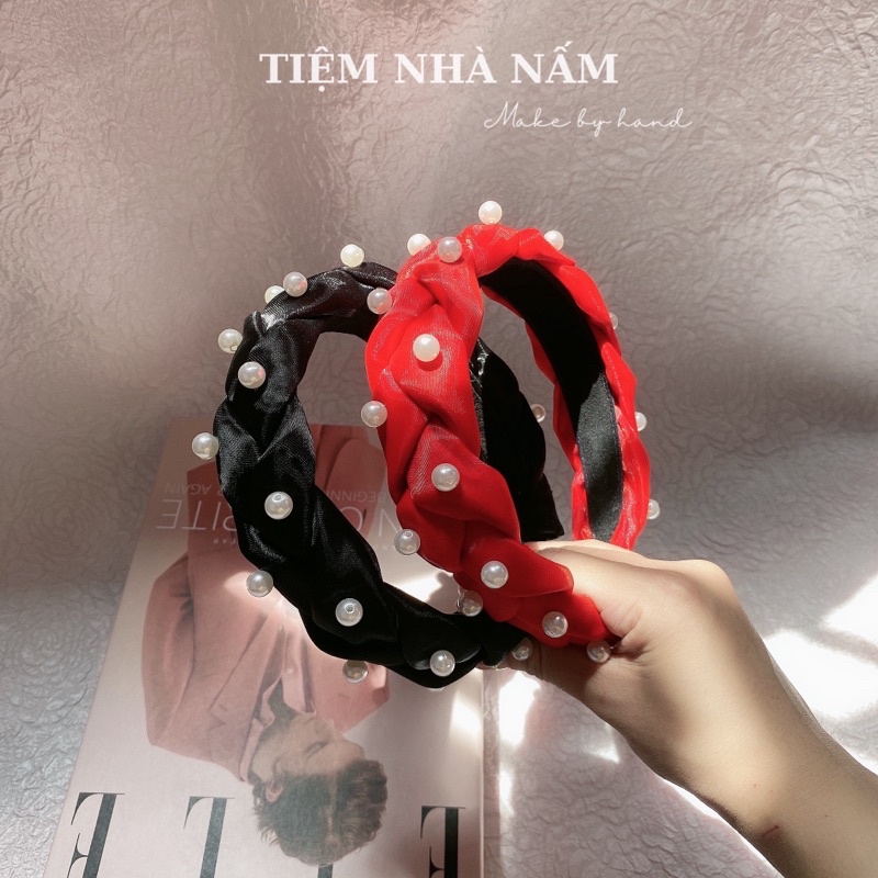 BỜM / CÀI TÓC TẾT BÍM 2 LỚP CAO CẤP - [ Nhà Nấm handmade ]