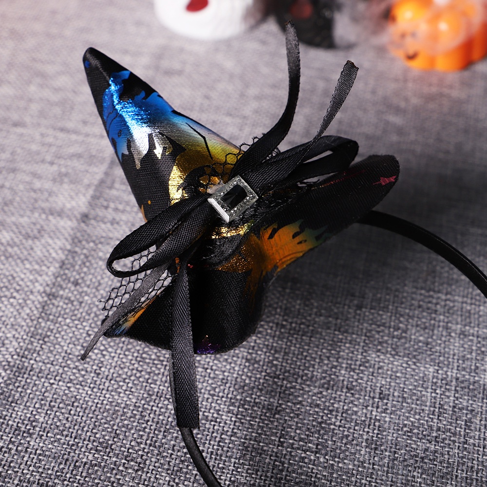 Cài Tóc Hình Nón Phù Thủy Vui Nhộn Thời Trang Halloween Cho Bé Gái