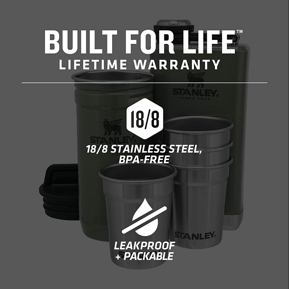 Bộ Bình, Ly Stanley Stainless Steel Shots + Flask Gift Set