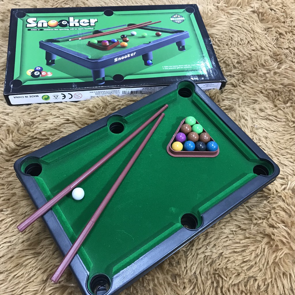 Bàn bida, bàn Bi-A Billiards Snooker mini đồ chơi giải trí cho bé