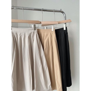 Chân váy kaki xếp li dáng dài basic Pea Store (Ảnh thật)