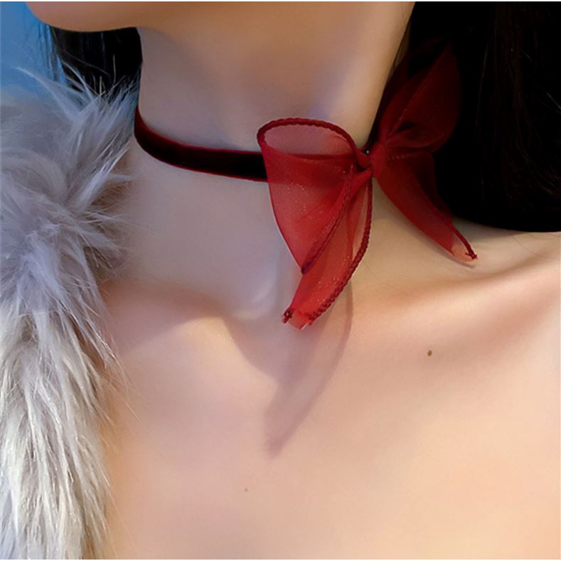 Vòng Cổ Choker Vải Ren Tiểu Thư Lukith M24