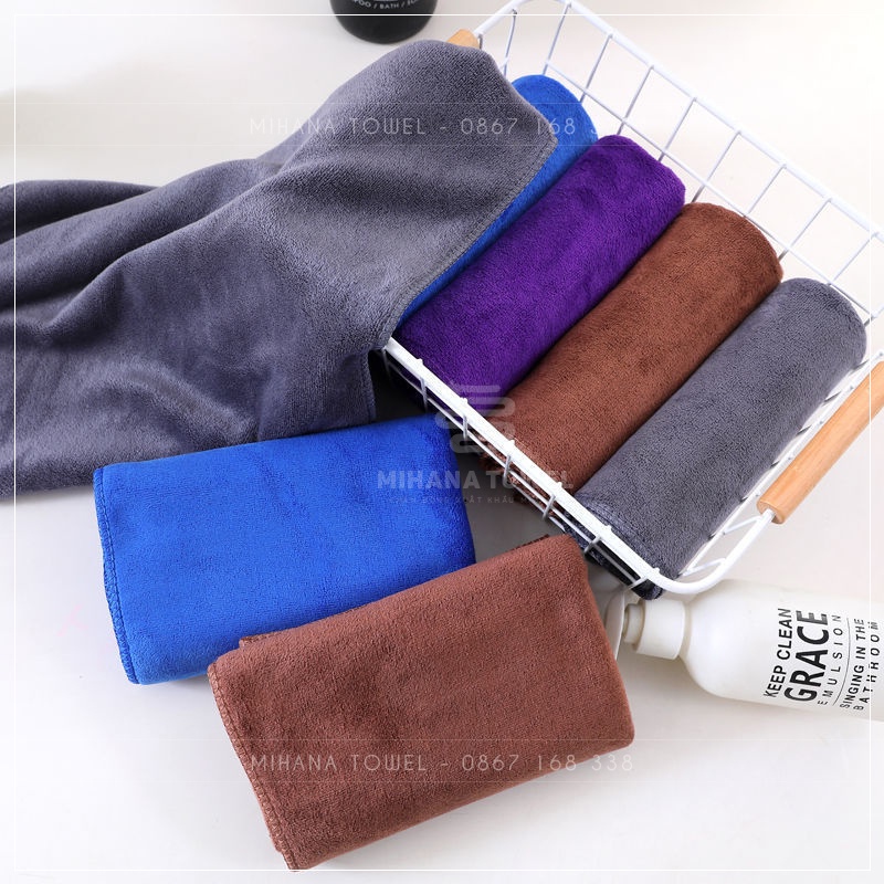 Khăn lau nội thất ô tô chuyên dụng - Chất liệu Microfiber dày dặn, mềm mịn, thấm hút nước tốt - KT 30*30cm, 30*50cm