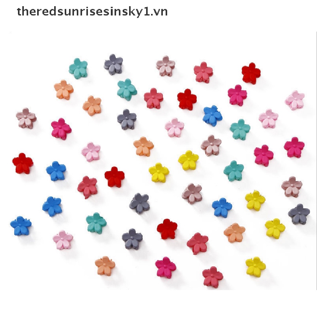 Set 50 Kẹp Tóc Càng Cua Đính Hoa / Thỏ Mini Dễ Thương Cho Bé Gái