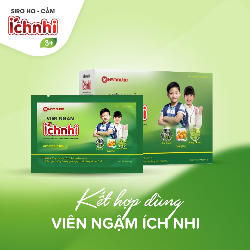 [Vỉ 6 Viên] Viên Ngậm Ho Ích Nhi - Dành Cho Trẻ Em ( Mát Tay )