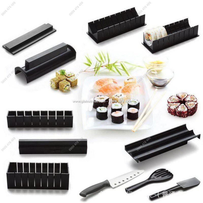 Bộ Dụng Cụ Làm Sushi 11 Món Đa Năng Không Kèm Dao