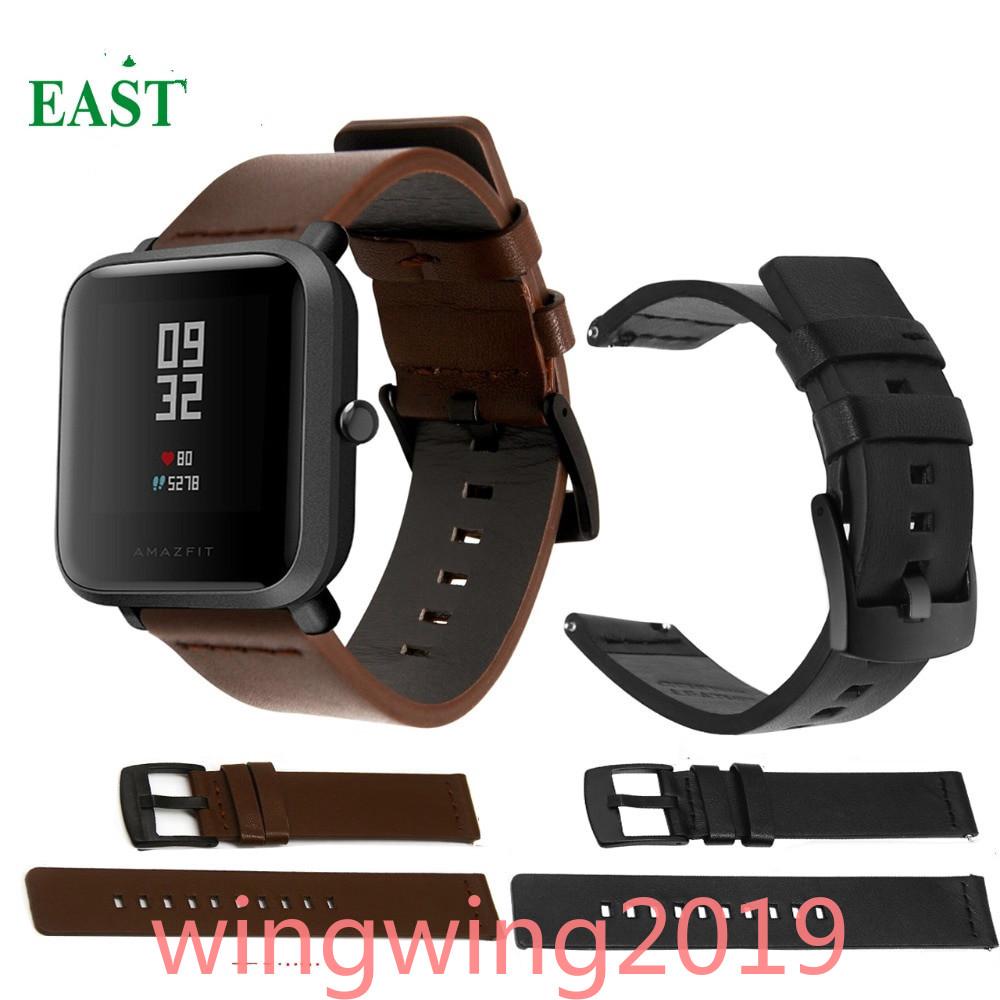 Dây đeo bằng da cho đồng hồ Xiaomi Huami Amazfit Bip 20mm PACE Lite Youth