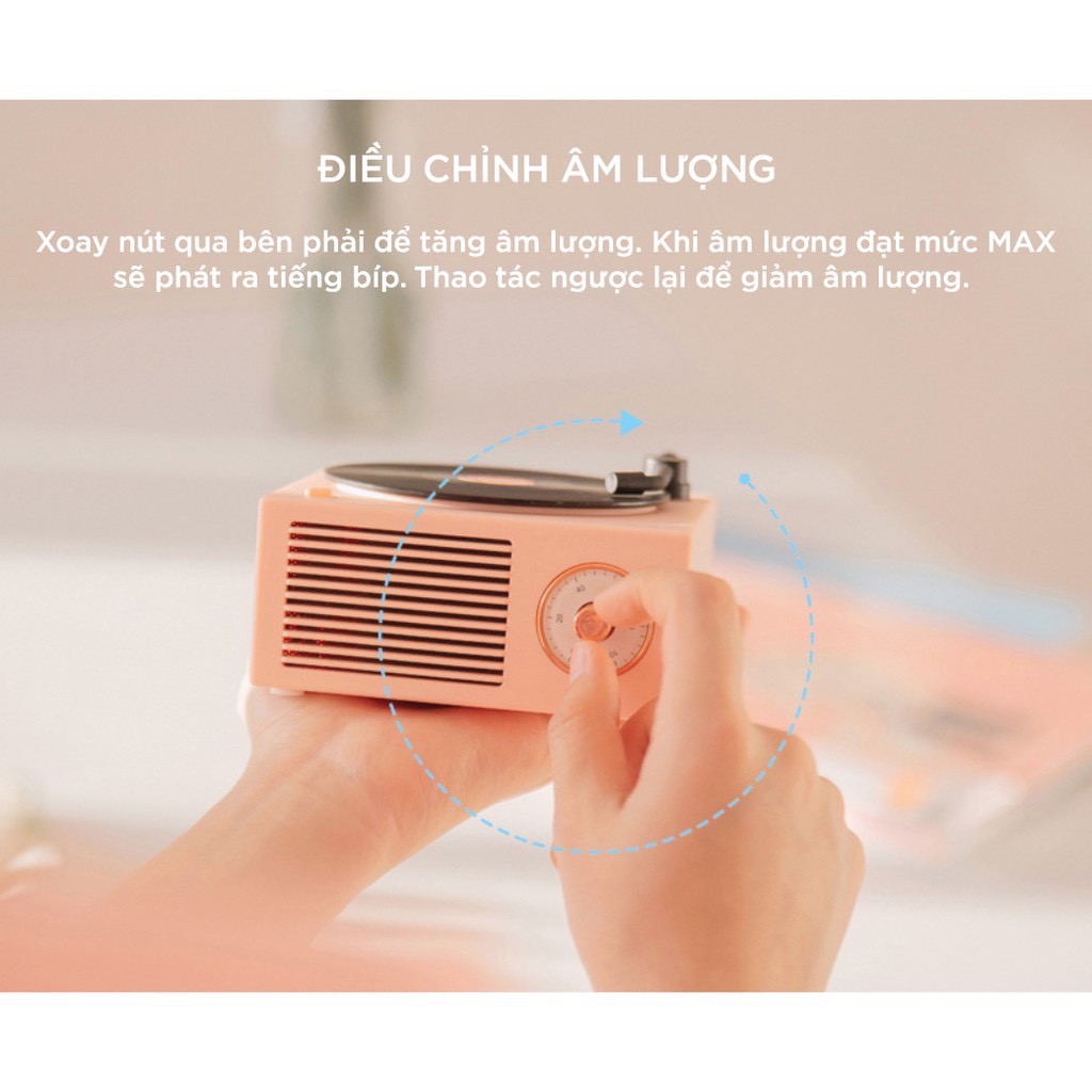 Loa BLUETOOTH Giả cổ đĩa than quay được dễ thương X10 FREE SHIP ( hàng có sẵn)