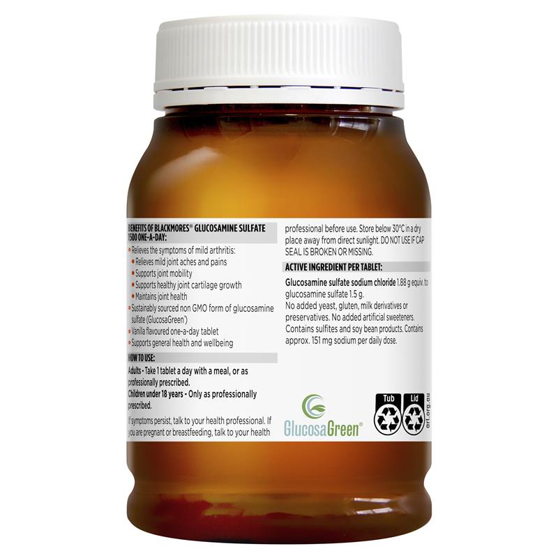 Viên uống bổ xương khớp Blackmore Glucosamine 1500mg 180 viên của Úc