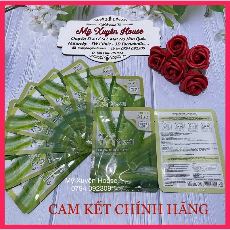 [CAM KẾT CHÍNH HẢNG]Mặt Nạ Nha Đam 3W Clinic Chính Hãng Hàn Quốc